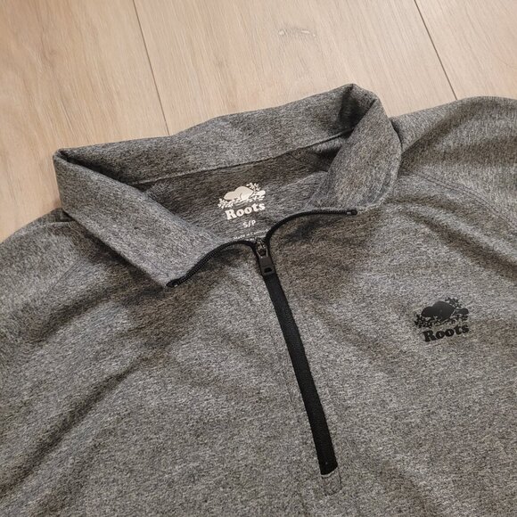 ROOTS | Athletic Quarter Zip Long Sleeve Shirt | Sz. S - Picture 4 of 6